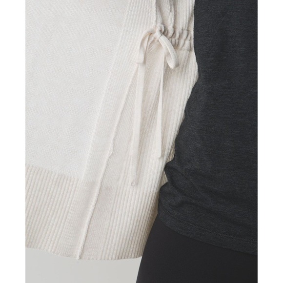 Lululemon Peace Of Mind Cardigan in Heathered White, Sz 4 Hooded, MSRP $138 - Picture 5 of 9